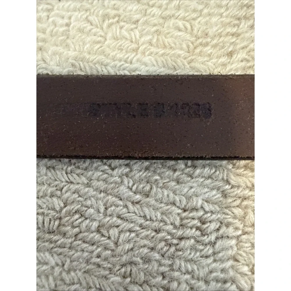 Industria Argentina Brown Handmade Leather Embroidered Gaucho Polo Belt 32